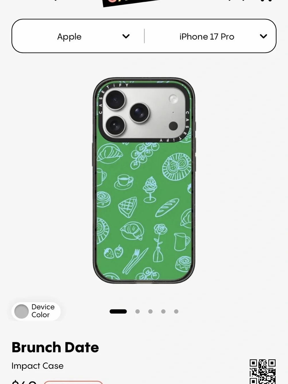 Casetify Apple iPhone 17 Pro Brunch Date Green Impact Case